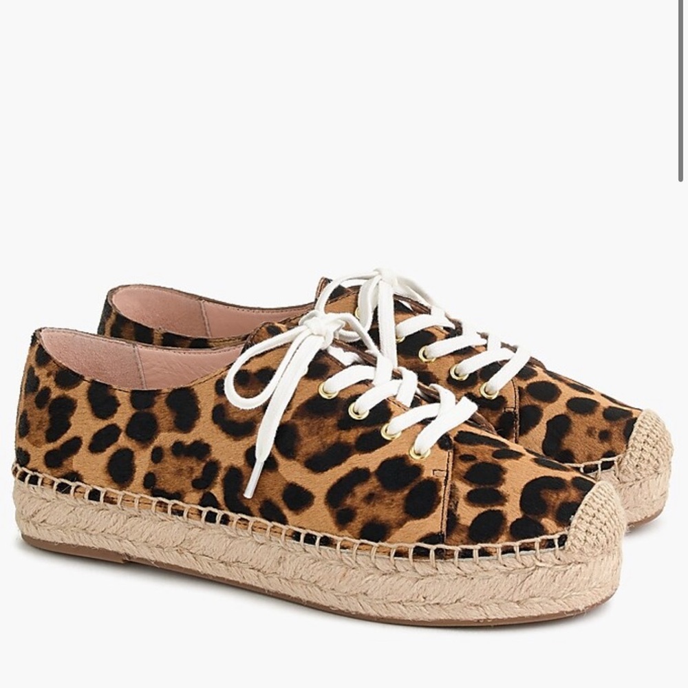 J.Crew Espadrille Sneakers in Leopard
